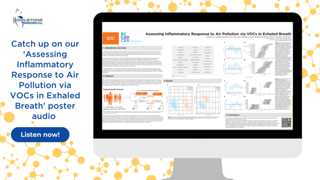 Catch up on our ‘Assessing Inflammatory Response to Air Pollution via VOCs in Exhaled Breath’ poster audio